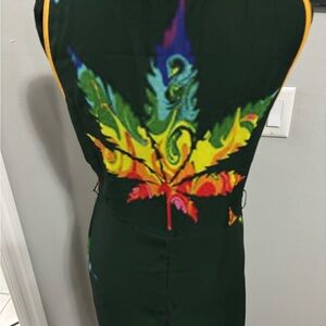 Colorful 420 rainbow Print Dress